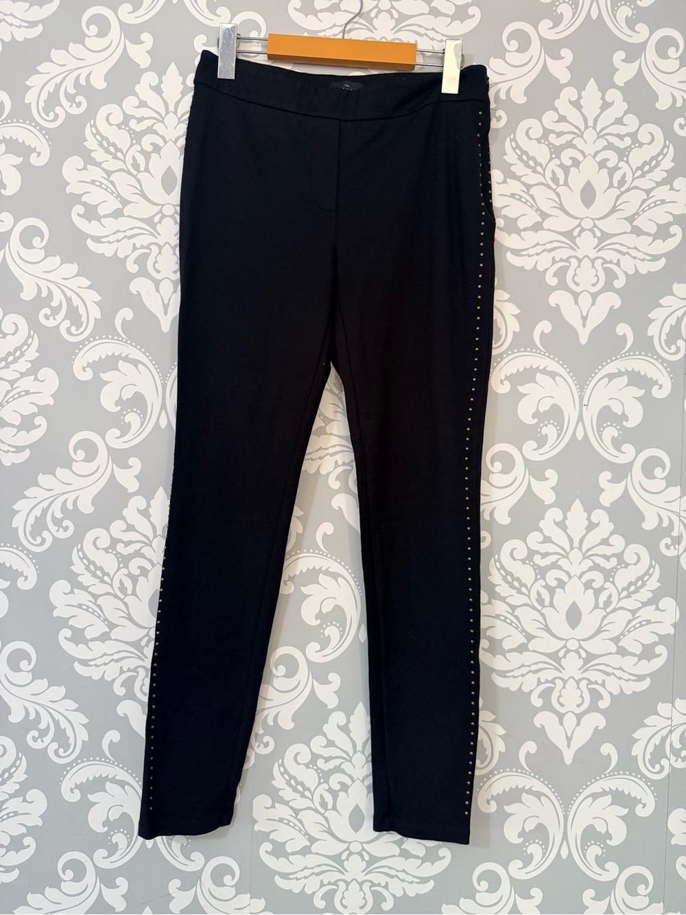 💫2/$25 • White House Black Market "The Skinny" Brass Studded Side-Zip Pant